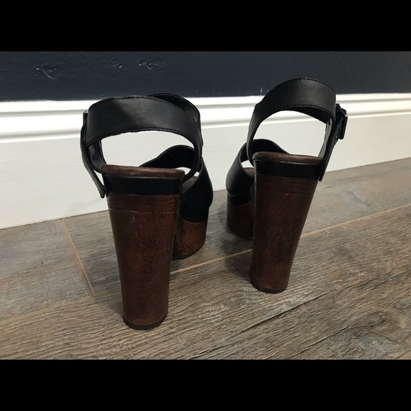 Aldo black & brown thick heel - Picture 5 of 7